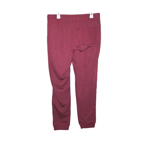 Weatherproof Vintage 1948 Mens Sweat Pants Maroon Drawstring Pockets Slim Fit M - Picture 3 of 7
